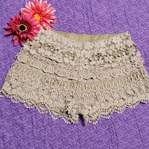 Sweet & Sexy Crocheted Lace Shorts